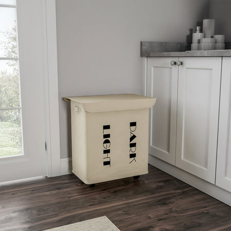 laundry hamper with lid with wheels