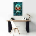 thumbnail image 5 of Epic Graffiti 'Sugar Skull Caribbean Blue' by Fusion Idol Arts, Canvas Wall Art, 26"x40", 5 of 8