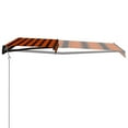 Automatic Retractable Awning 450×300 cm Orange and Brown
