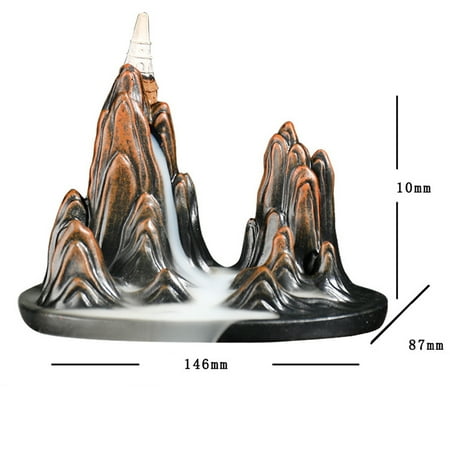 Reverse Waterfall Smoke Incense Burner With 10 Free Cones Handmade Incense Burner Smoke Backflow Aromatherapy Diffuser Indoor Windless State Walmart Com Walmart Com