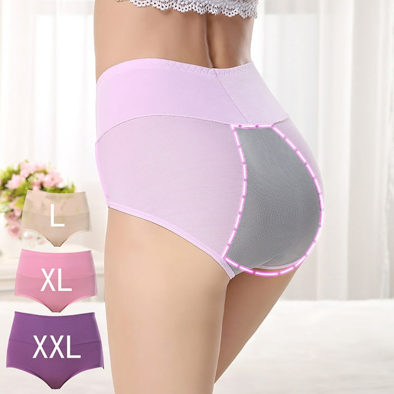 Aunt Flo Period Panties Menstrual Underwear with Pocket-Red-3XL
