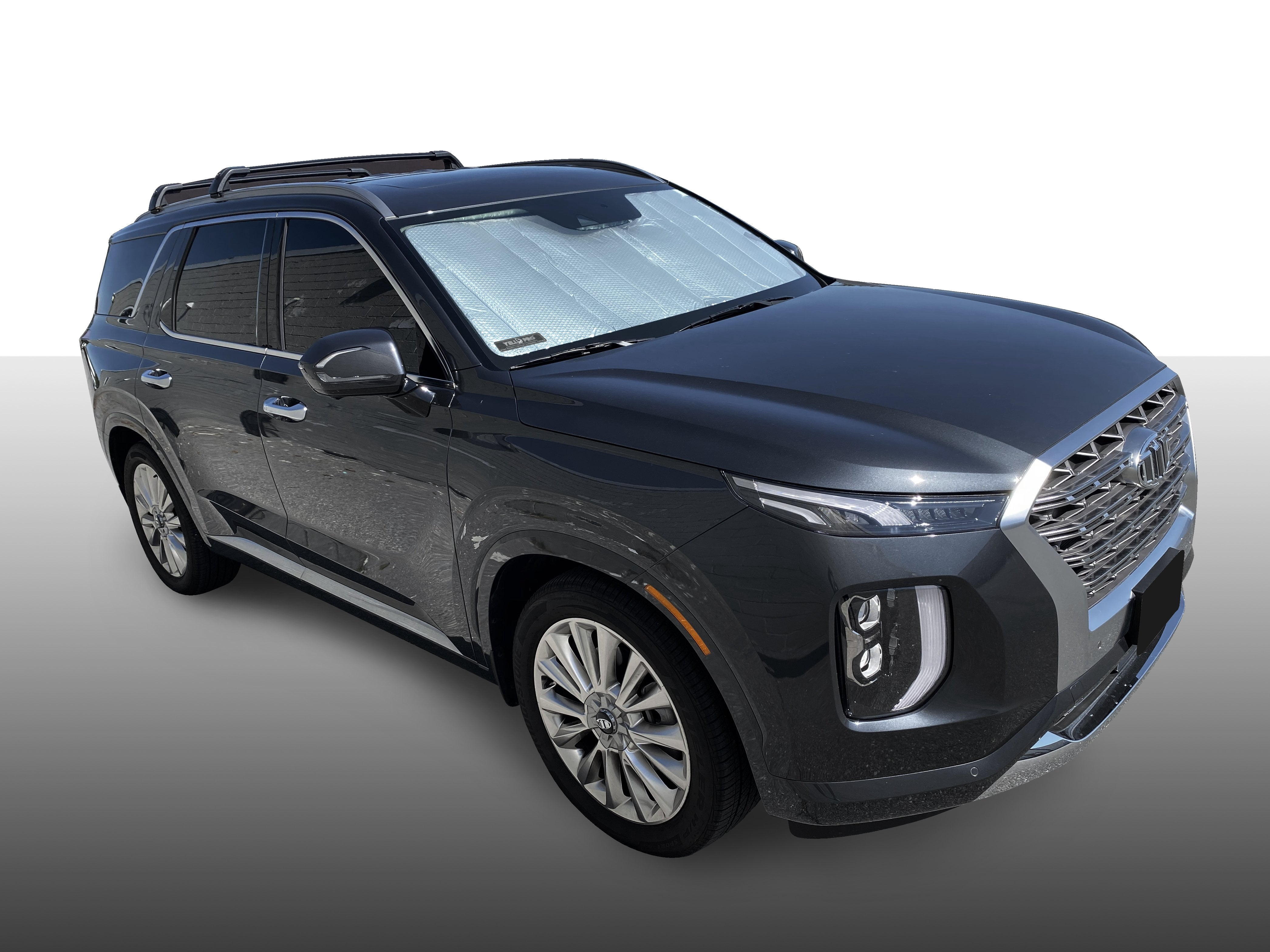 Custom Fit Foldable Sunshade For 2020-2025 Hyundai Palisade – Metal Reinforced, Keeps Interior Cool, Folds Compact With Storage Bag