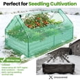 thumbnail image 6 of Funcid Galvanized Raised Garden Bed with Cover, Outdoor Metal Planter Box 2 Roll-up Windows Mini Greenhouse for Growing Flowers Fruits Vegetables and Herbs, 6x3x3ft(Green), 6 of 11