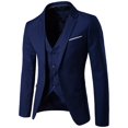 thumbnail image 2 of Men‘S Suit Slim 3-Piece Suit R Business Wedding Party Jacket Vest & Pants, 2 of 5