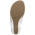 thumbnail image 4 of STYLE & COMPANY Womens White 1/2" Platform Padded Comfort Chicklet Round Toe Wedge Slip On Thong Sandals Shoes 5.5 M, 4 of 4
