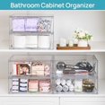 thumbnail image 5 of 4 Pack Large Stackable Storage Drawers,Easily Assemble Clear Acrylic Bathroom Closet Undersink Organizers,Plastic Storage Bins for Cabinet,Kitchen Pantry,Medicine Organization, 5 of 6