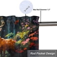 thumbnail image 5 of Forest Deer Printed Window Curtains Valances for Kitchen Spring Colourful Flowers Butterfly Rainforest Landscapes Privacy Decorative Rod Pocket Short Window Valance Curtains 54 by 18 in, 1 Panel, 5 of 6