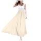 thumbnail image 1 of Falda larga metálica brillante para mujer: falda de tul ligera, sedosa y fluida para las vacaciones de verano en la playa, tallas S-XL, 1 of 5