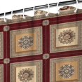 thumbnail image 4 of Extra Long Boho Shower Curtain 72x84 Inches - Vintage Floral & Tropical Leaves Pattern, Waterproof Bohemian Bathroom Decor with 12 Hooks, Tribal Rustic Style, 4 of 5