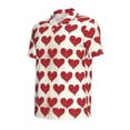 thumbnail image 3 of Daiia Love Pattern Men’s Polo Shirts,Solid Deck Shirt,Classic Fit, Breathable Cotton Polo for Casual and Sport Wear-, 3 of 9