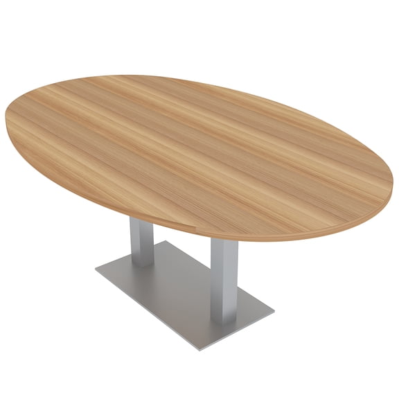 6X4 Conference Table Boat-Oval Shape Power And Data Factory Clearance