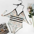 Swimwear 2024 Aura Polygons Black Mesh Swimsuit One Piece Backless Sexy