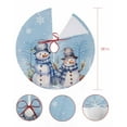 thumbnail image 4 of Winter Blue Snowman Christmas Christmas Tree Skirt 36 Inches Large Christmas Skirt Tree, Snowflake Xmas Tree Tree Skirt Christmas Decorations for Fireplace Party Holidays Indoor Outdoor, 4 of 7