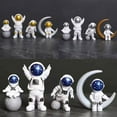 thumbnail image 2 of GENEMA Miniature Resin Astronaut Statue Mini Spaceman Sculpture Educational Toy for Home Bedroom Office Desktop Decoration Astronauts Model Figurine, 2 of 19