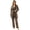 Leopard Print, variant on Womens Pajama Sets, Lace Trim Cami Top, Belted Robe & Long Pants Loungewear 3 Piece Velvet Pajama Sets for Women