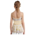 thumbnail image 2 of Haitryli Kids Girls Adjustable Strap Floral Printed Gymnastics Leotard Ballet Dance Unitard Biketard with Mesh Skirt Set Yellow Leotard&Skirt 9-10, 2 of 7