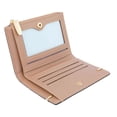 thumbnail image 4 of Monedero Pequeño Para Mujer, Diseño Corto Moderno Con Hebilla Segura, Material de Pu, Tarjetero, Cómodo de Llevar, Capacidad Moderada para efectivo y Tarjetas, 4 of 7