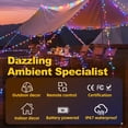 thumbnail image 6 of TETOU Globe String Lights, 33ft 80LED Crystal Fairy String Lights Battery Operated String Lights with Remote Waterproof for Indoor Outdoor Camping Hanging Home Chriatmas Decoration - Multicolor, 6 of 7