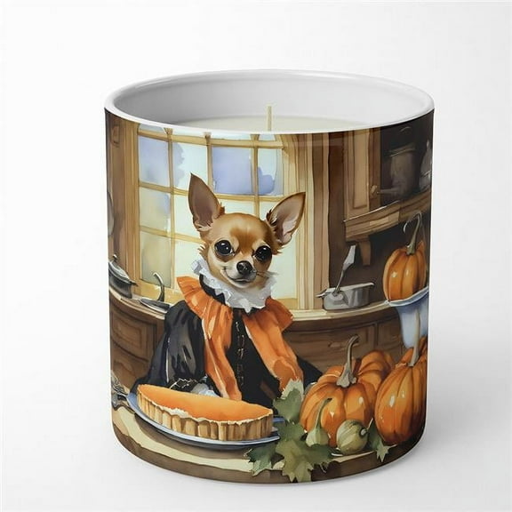 10 oz Unisex Chihuahua Fall Kitchen Pumpkins Decorative Soy Candle