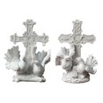 thumbnail image 1 of 2x Adorable estatua de cruz crucifijo estatuilla escultura ornamento decorativo foto Props mesa para la entrada del dormitorio del hogar mayimx Estatua del crucifijo, 1 of 9