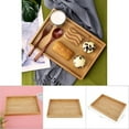 thumbnail image 4 of Bandejas De Servicio Anidadas De Madera Bandeja De Servicio De Comida De Té De Frutas Rectangular De Estilo Japonés Para Restaurante Hogar Bamb00 Bandeja Para Servir, 4 of 7