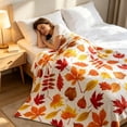 thumbnail image 4 of WDOBM Warm Blanket, Plush Blanket, Maple Leaf Pumpkin Flannel Sofa Throw Blanket, Flannel Blanket, Fall Pumpkin Throw Blanket for Sofa Throw Blanket, 4 of 6