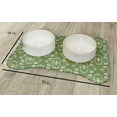 thumbnail image 2 of Simply Daisy Geometric Floral Pattern Bone Shape Pet Feeding Mat for Dogs, 2 of 3