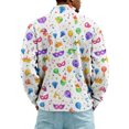 thumbnail image 7 of LNZGNM Men's Mardi Gras Outfits 1/4 Zip Up Plus Size Carnival Graphic Printed Sweatshirt Stand-Up Collar Long Sleeve Top Casual Mardi Gras Outfits,White 3XL, 7 of 7