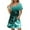 Mint Green, variant on Uaswgudfs Women's Casual Short Sleeve V-Neck Midi Dress​ - Summer Floral Motif & Functional Pockets, Soft Fabric A-Line Coffee S