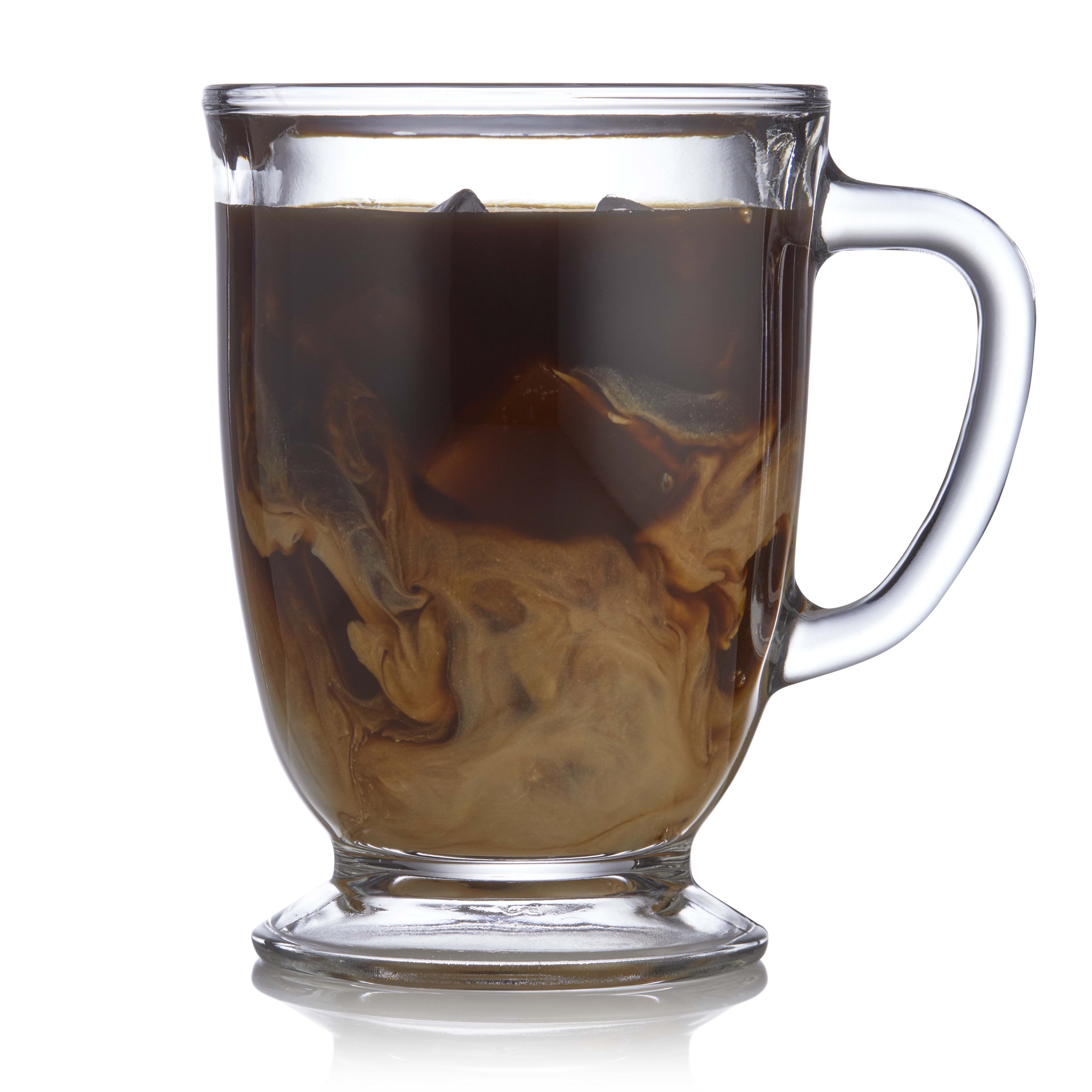 13 oz 6 Libbey Crystal Coffee Mug Warm Beverage Mugs Set of 