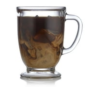 Libbey Kona Glass Coffee Mugs, 16 ounce, Set of 6