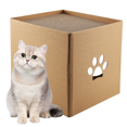 thumbnail image 2 of Cat Cardboard House with Scratch Pads Play & Home Decor for Cat Birthday, Bunny Small Animals Hideout, 2 of 8