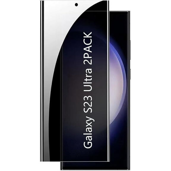 2pack Galaxy S23 Ultra Privacy Screen Protector，S23 Ultra Screen Protector -Anti-Spy 9H Hardness HD Tempered Glass Black Film for Samsung Galaxy S23 Ultra 5G 6.8" 3D Full coverage Anti-Scratc