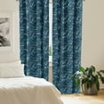 thumbnail image 2 of Ambesonne Blue Curtains, Floral Swirl Leaves Branch, Pair of 28"x63", Turquoise Pale Blue, 2 of 5