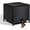 Black, variant on Decorative Garden Hose Storage Box with Lid, Weather Resistant Handwoven PE Rattan Water Hose Holder, Storage For Garden Tools, 200FT 5/8'' Hose Capacity