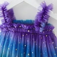 thumbnail image 4 of Girls Dresses Sleeveless Star Moon Tie Dye Tulle Holiday Party Dance Party Princesses Clothes Tutu Dress For Girls Size 2-3T, 4 of 5