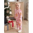 thumbnail image 4 of Cjfdfy Toddler Baby Girl Christmas Outfits Gingerbread Man Print Long Sleeve Ruffle Sweatshirt And Pants Infant Cute My Christmas Fall Winter Outfit 0-3Y, 4 of 9