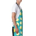 thumbnail image 3 of Lsque Lemon Blue Waterproof Apron Chef Aprons for Men Heavy Duty Chemical Work Apron Extra Long Grilling Aprons with Adjustable Bib Apron, 3 of 9