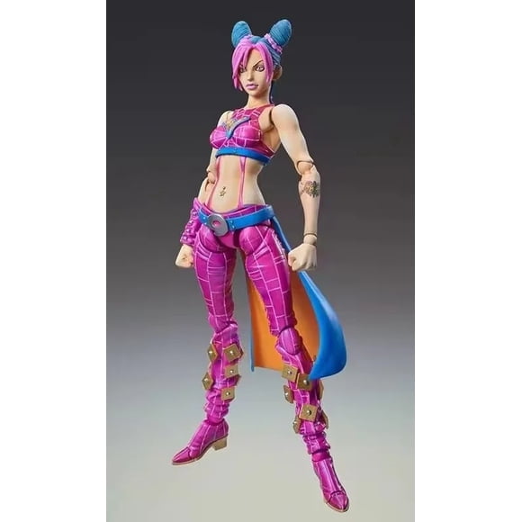 Figurine Articulée Jolyne Cujoh (Version Rose) de JoJo's Bizarre Adventure, Modèle de Collection Articulé 17 cm