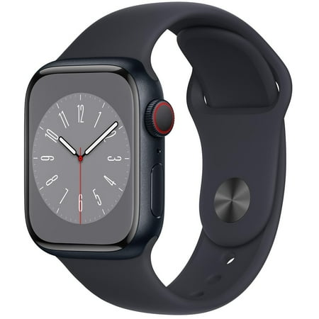 Restored Apple Watch Series 8 (GPS+Cellular, 41mm) - Midnight Aluminum Case - Midnight Sport Band (Refurbished)