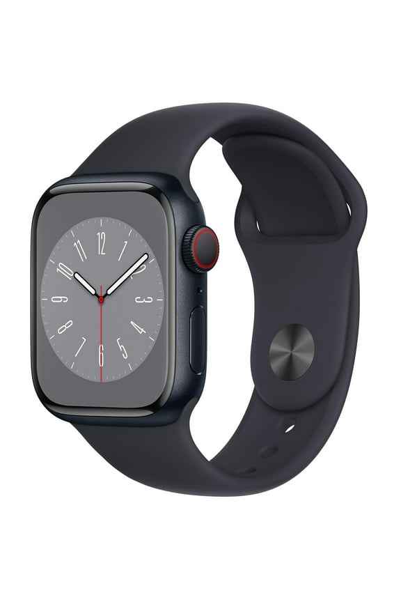Restored Apple Watch Series 8 GPS/LTE 45mm Midnight Aluminum Case/Midnight Sport Band Good