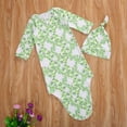 thumbnail image 5 of Sac de Couchage pour Bébé, 2 Pcs une-Pièce à Col Rond à Manches Longues à Imprimé Floral + Ensemble Mignon avec Chapeau pour Tout-Petit, Garçons, Filles, 5 of 5