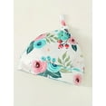 thumbnail image 3 of Zehjuhan Newborn Baby Girl Clothes Hello I'm New Here Letter Romper+Floral Pants+Hat+Headband+Gloves Coming Home Outfits, 3 of 10