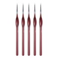 thumbnail image 1 of 5uds Pintura Pinceles 7mm Puntiaguda Punta 182mm Longitud Nylon Pelo Detallado Pintura Pincel para Acuarela Óleo Acrílica Pintura(000#), Rojo, 1 of 7