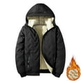 thumbnail image 2 of Lined Winter Coat With Stand Collar Hooded Warm Jacket For Cold Weather Outdoor Activities, 2 of 3