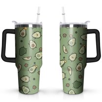Avocado 40oz Stainless Steel Vacuum Insulated Tumbler with Lid and Straw for Water Iced Tea Coffee Smoothie and More