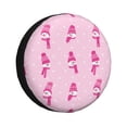 thumbnail image 1 of Fotbe Pink Scarf Snowman Funda de Llanta de Repuesto con Estampado, Engrosada, Ajuste Universal para Jeep, Remolque, RV, SUV, Camión-15 inch, 1 of 6