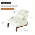 thumbnail image 3 of Cute Accent Chair with Solid Wood Legs, Velvet Living Room Chair with Soft Cushion, Cozy Bedroom Chair, Comfy Armless Reading Chair for Apartment, Waiting Room, Balcony, 3 of 11