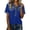 A1 Blue, variant on Women's Denim Collar Button Up Shirt, V Neck Patchwork Casual Tee Blouse, Western Fashion Top for Cowgirl Style, Work, Travel, Weekend, Shopping, Daily Wear Beige L