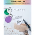 thumbnail image 2 of Uniclife 1.5 Inch Tough Plastic Key Tags Sturdy Round White Item Identifiers with Blank Paper Label Stickers and Split Rings, 100 Pack, 2 of 2